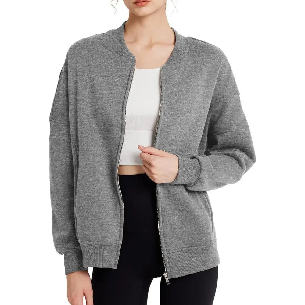 Women’s Fleece Sweatshirt Crewneck Long Sleeve Casual Outerwear